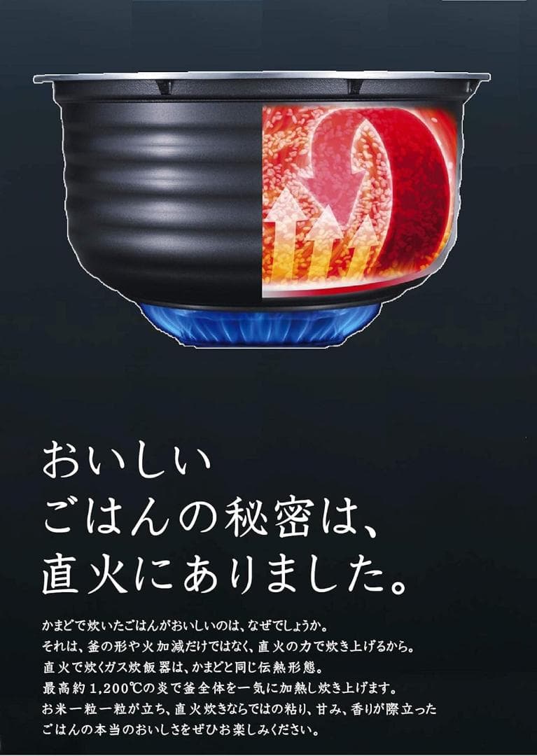 リンナイ ガス炊飯器 「こがまる」 RR-100VQ(DB)/LP