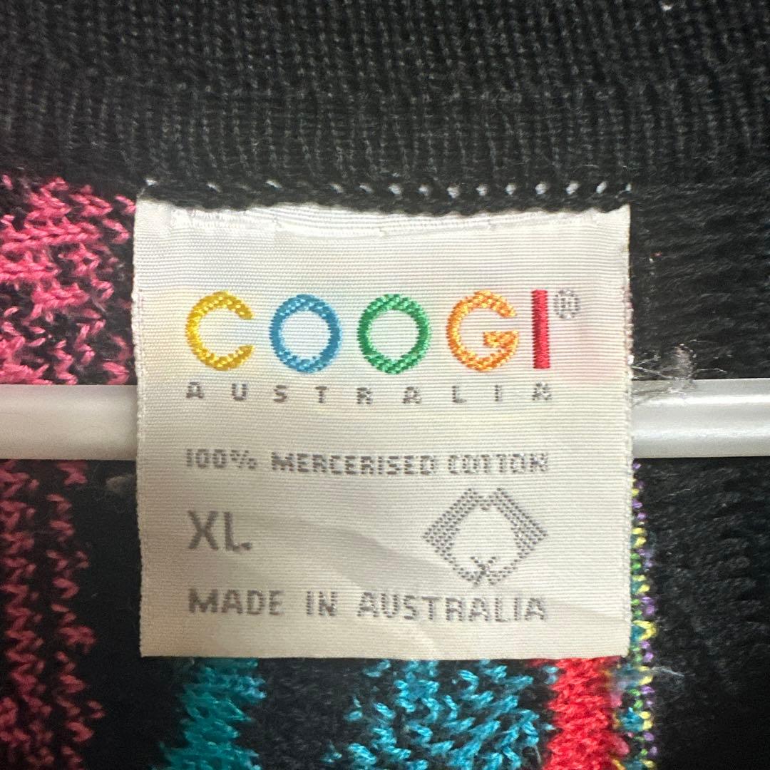 COOGI 3Dニット ハーフジップ XL 豪州製　オーストラリア　一点物