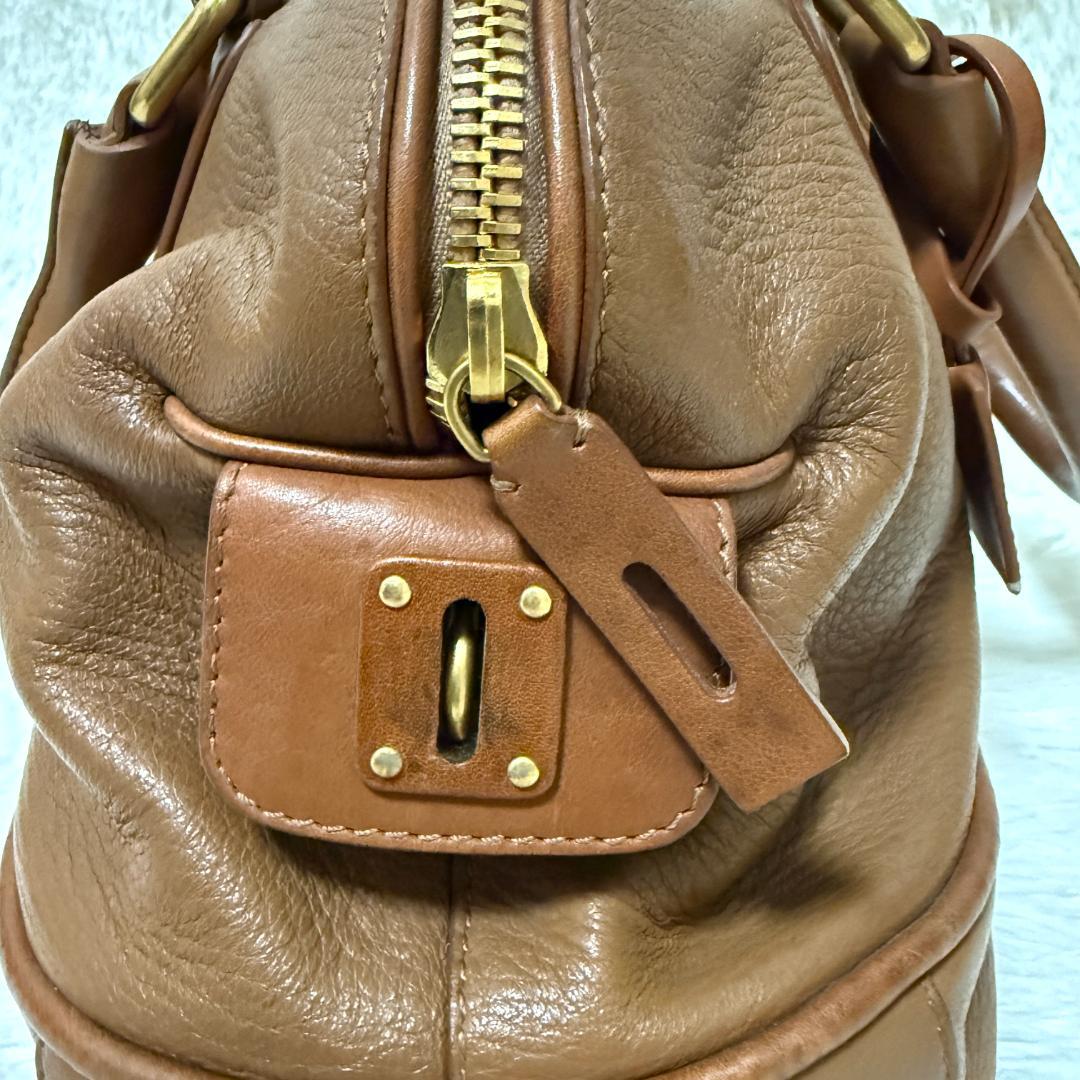 【美品】CELINE セリーヌ ハンドバッグ ボストンバッグ レザー ブラウン