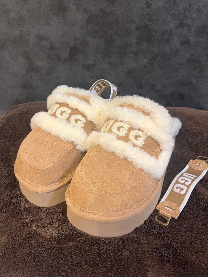 UGG アグ ブラウン 厚底サボサンダル ブーツ24CM