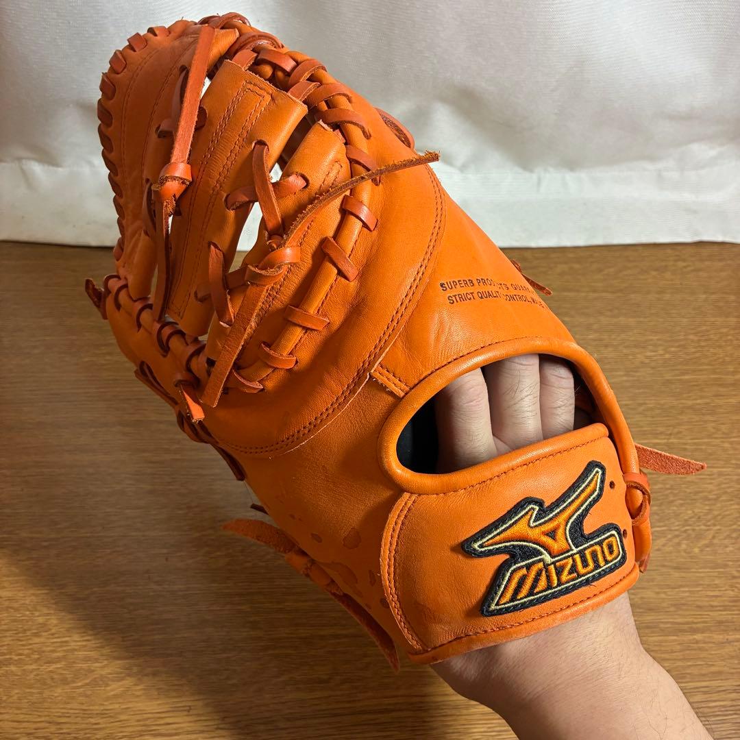 ミズノ ガチ 一般軟式 ファーストミット 左投げ 極美品 一部汚れあり