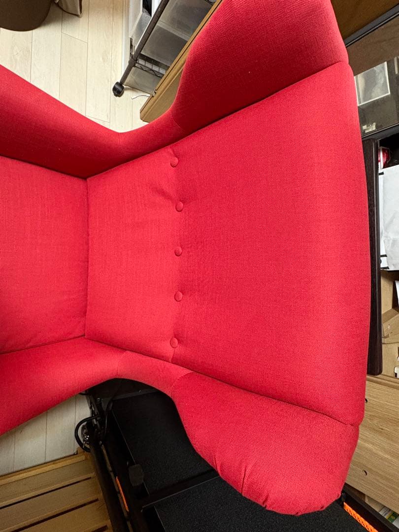 【大阪】IKEA STRANDMON ストランドモン ソファ　オットマン付き　赤