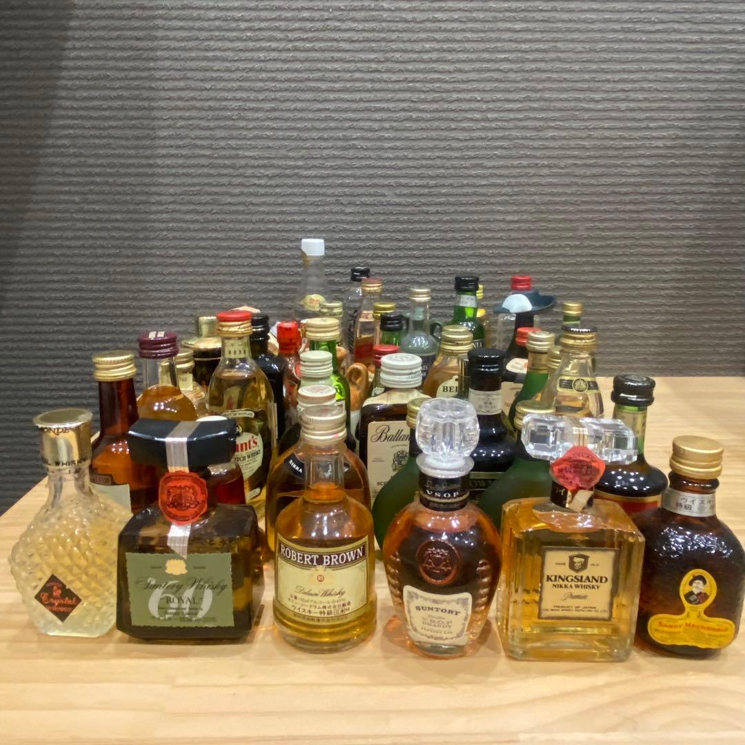 ミニボトル ミニチュア ウイスキー ブランデー コニャック 49本セット