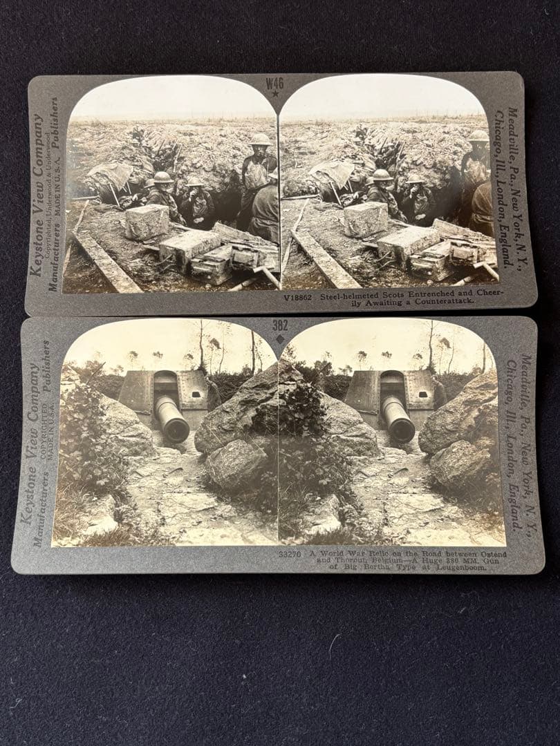 第一次世界大戦 ステレオ写真セット キーストーン社