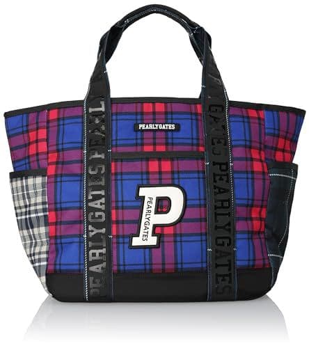 新品 未使用 PEARLY GATES ロッカーバッグ マルチチェック Pロゴ