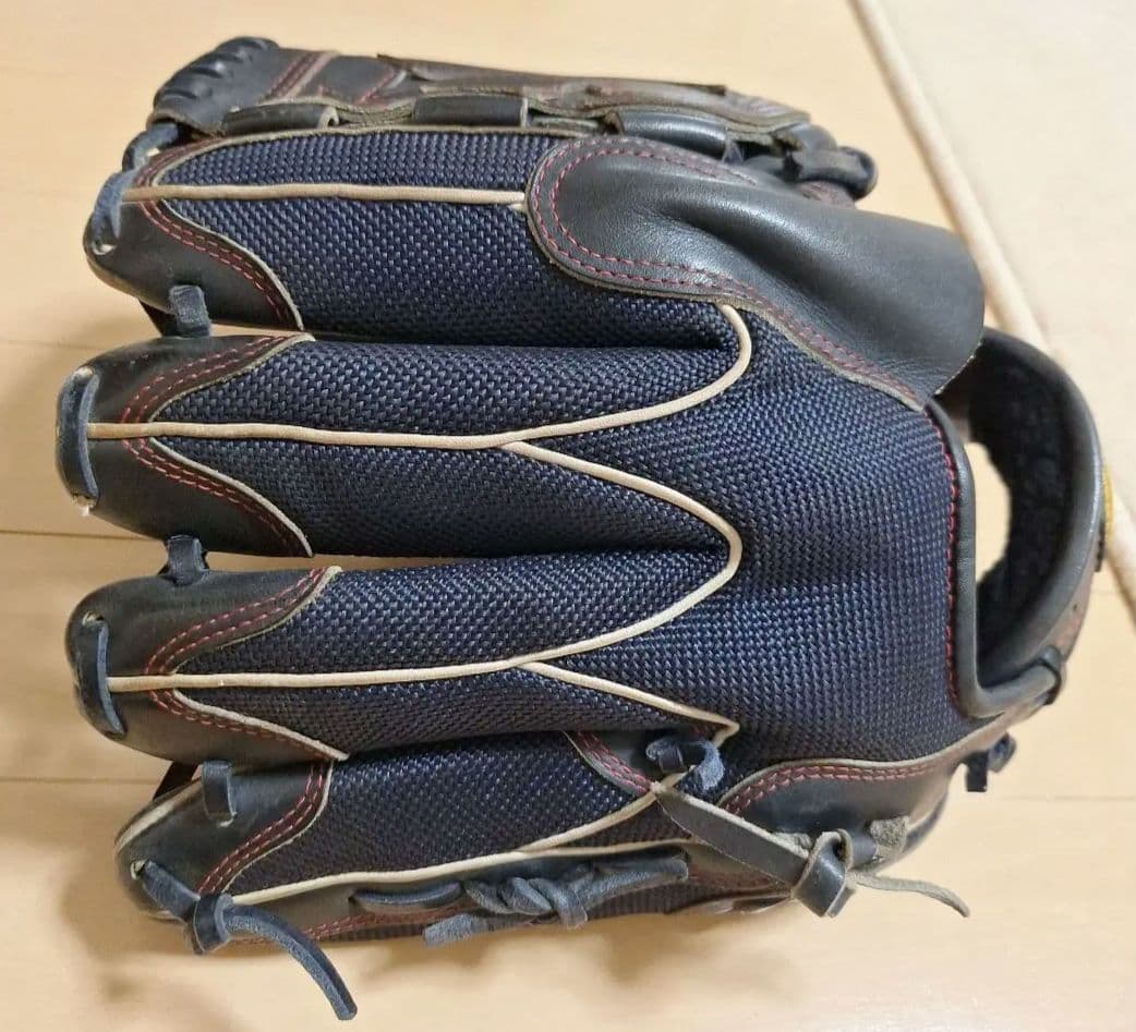 ミズノプロ 軟式グローブ　 ネイビー　刺繍あり
