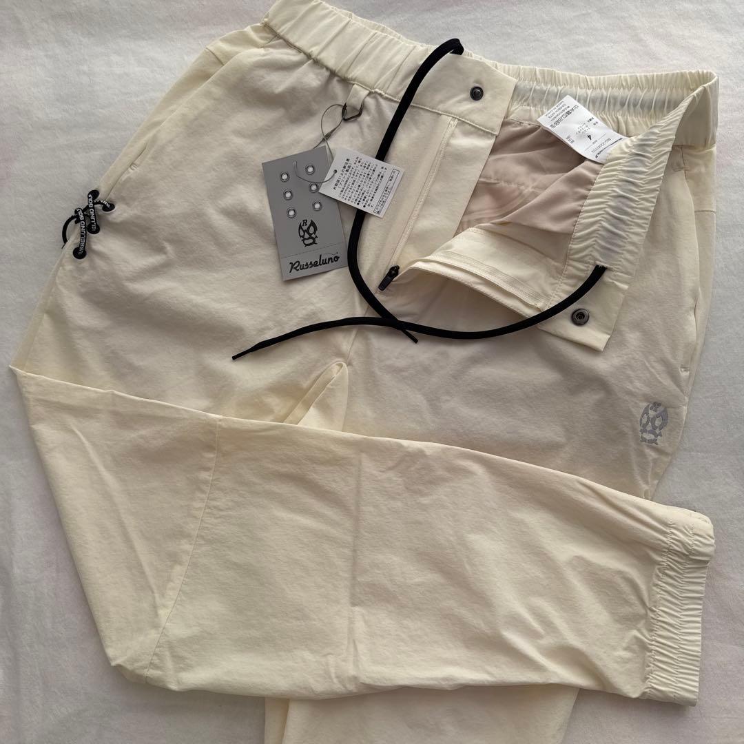 ラッセルノ　ジョガーパンツ　白　オフホワイト　アイボリー　4 M 春夏　ドライ