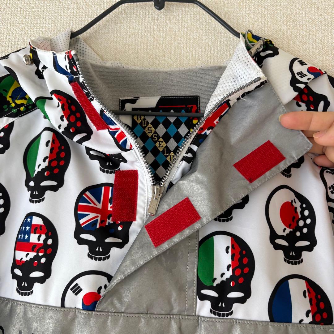 ラッセルノ 国旗スカル 総柄ブルゾン RS-62131 メンズ4 希少デザイン