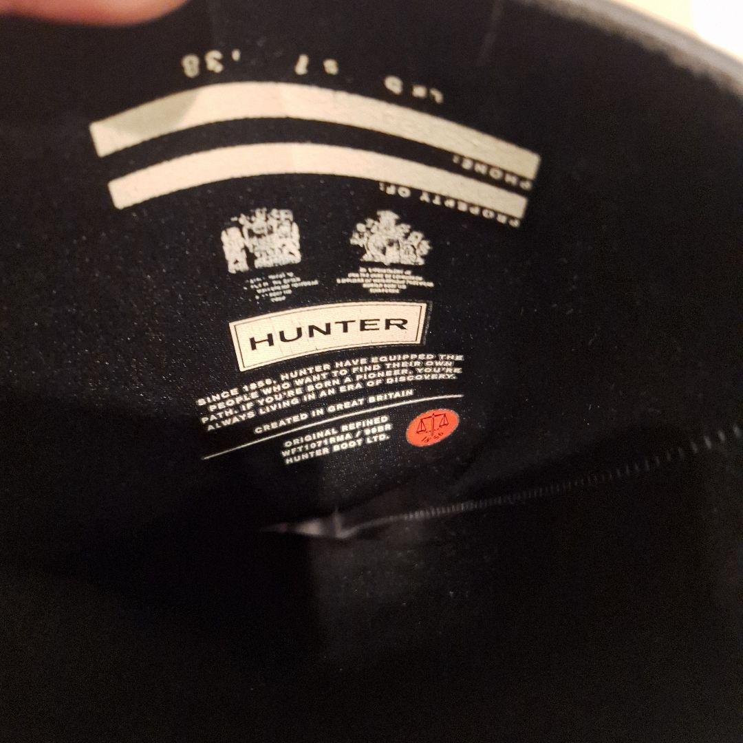 美品　HUNTER　リファインドトールレインブーツ　24センチ　正規品