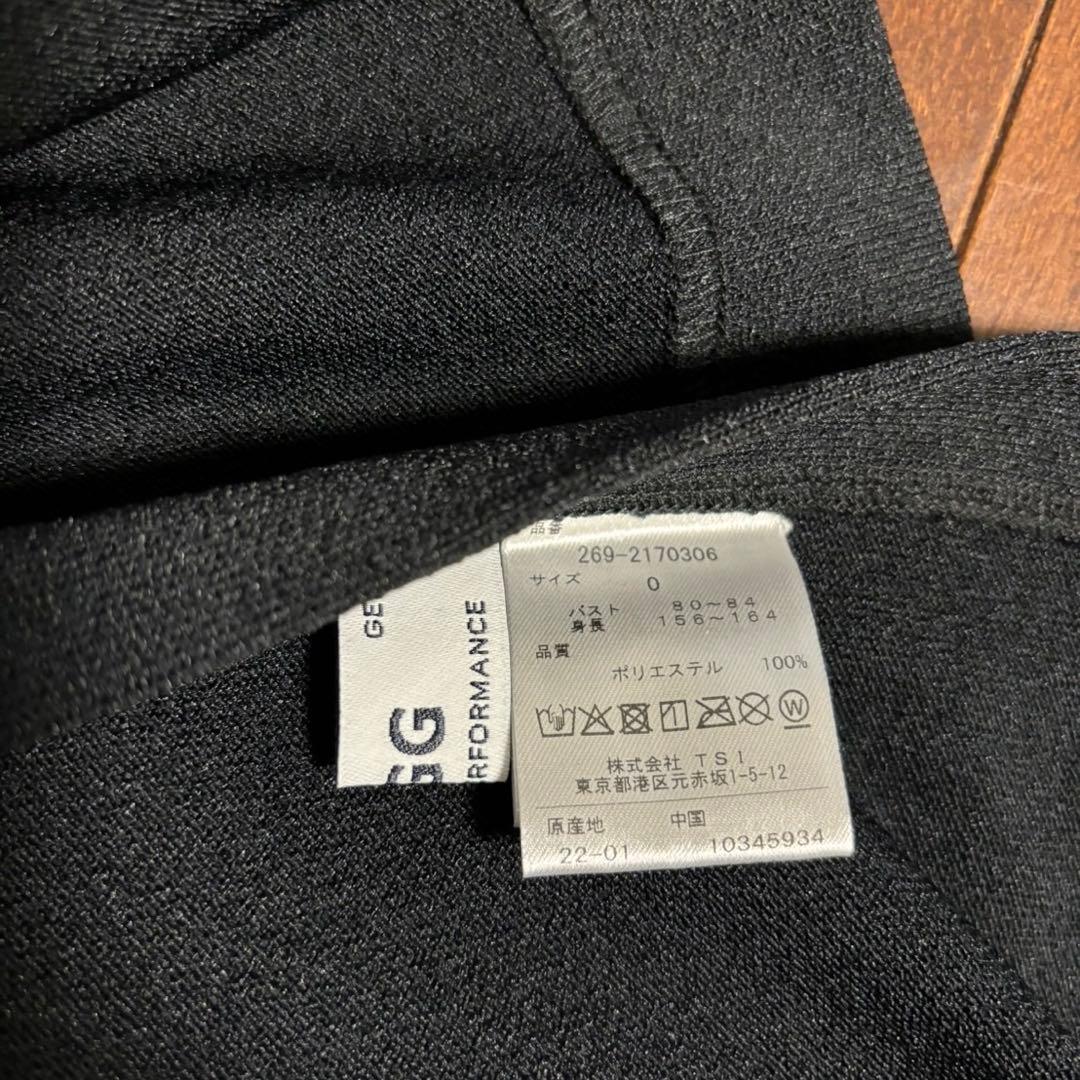 パーリーゲイツPGGTEXBRIDデニット12G 天竺モックトップス黒サイズ0