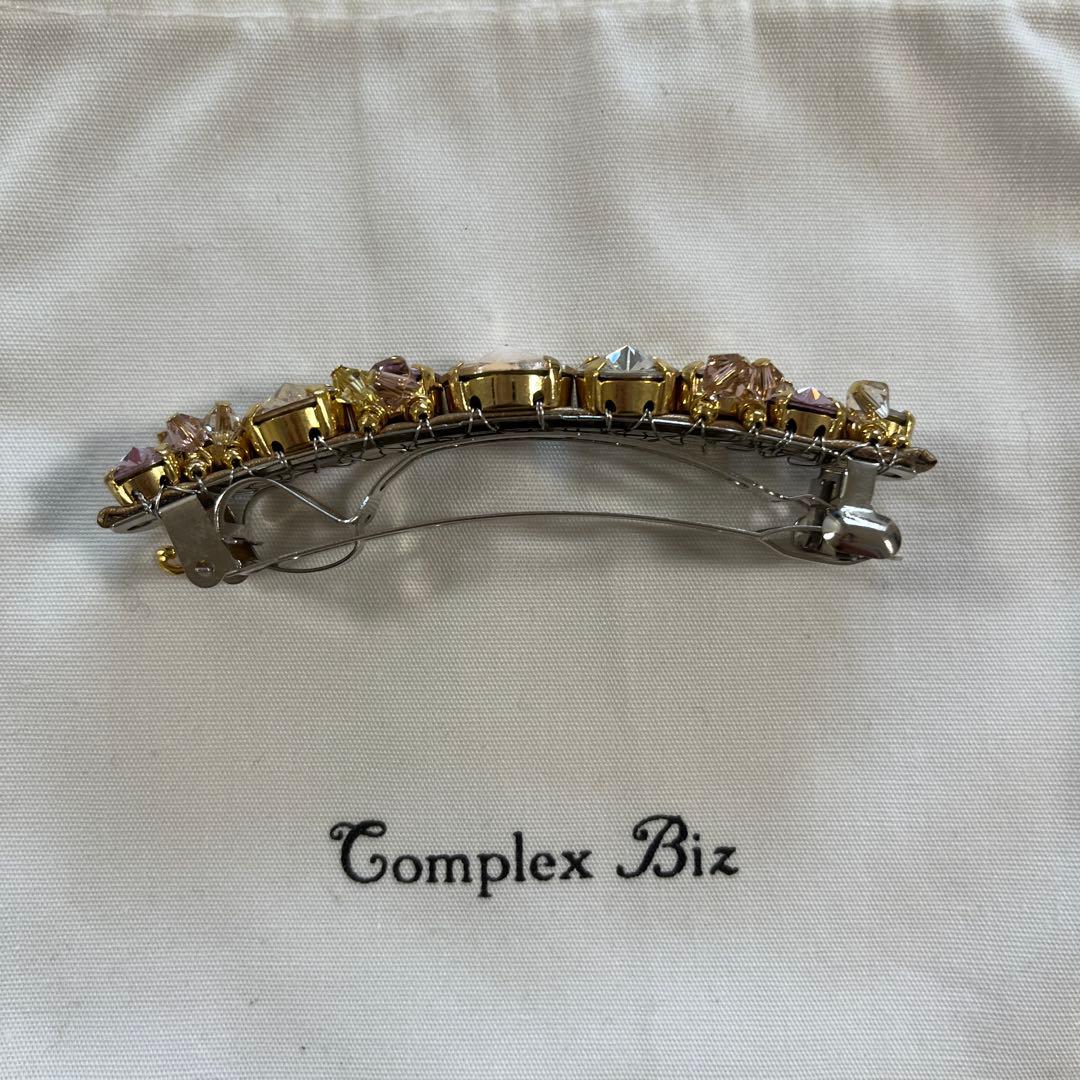 コンプレックスビズ　レディアリーストーンバレッタ　ライトピンク　スワロフスキー