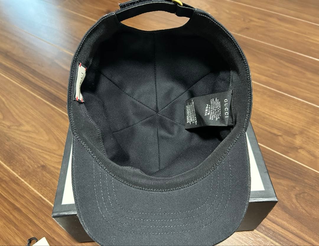 GUCCI エンブロイダリーキャンバスベースボールキャップ