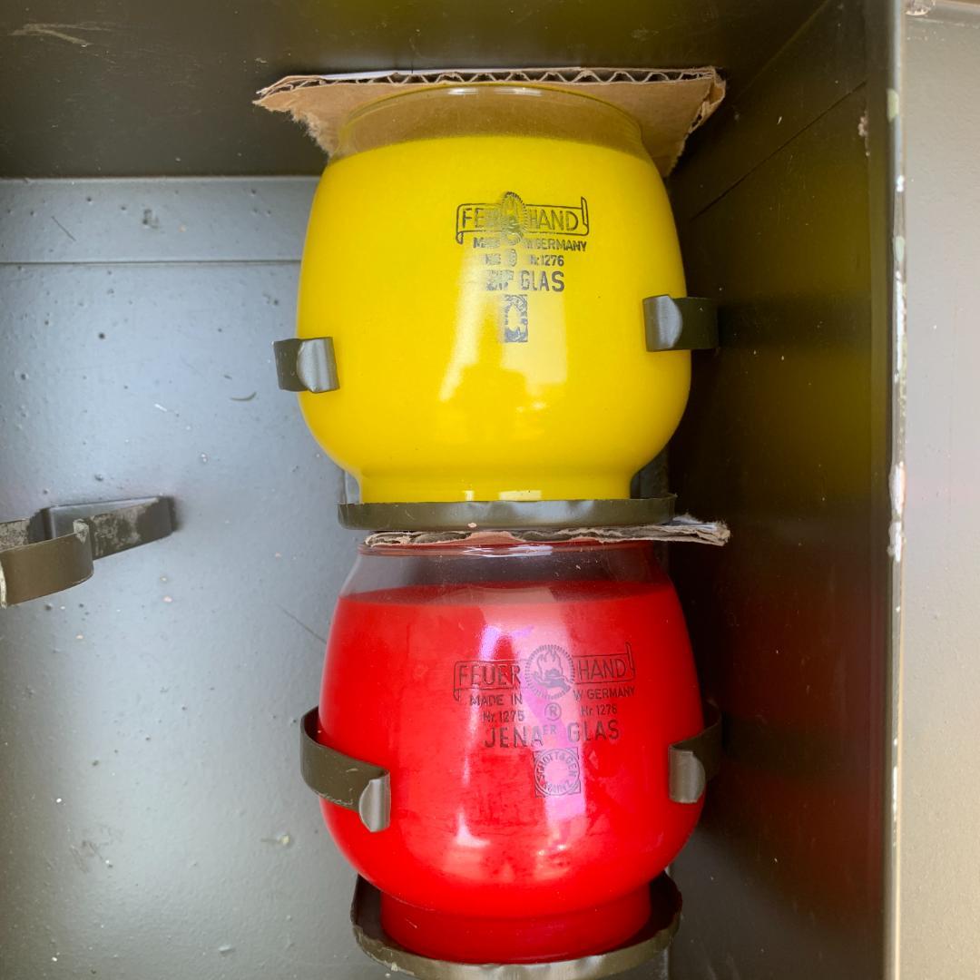 FEUERHAND 純正 アーミーBOX ケース グラス 2個 ランタン無 ⑪