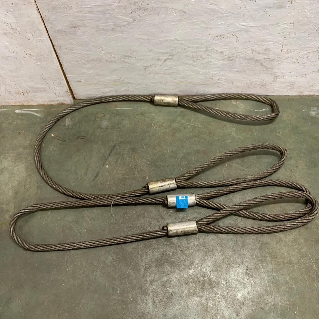 神鋼 シンコー ワイヤーロープ 牽引 玉掛け 28mm 2.5m 工事用材料 ②