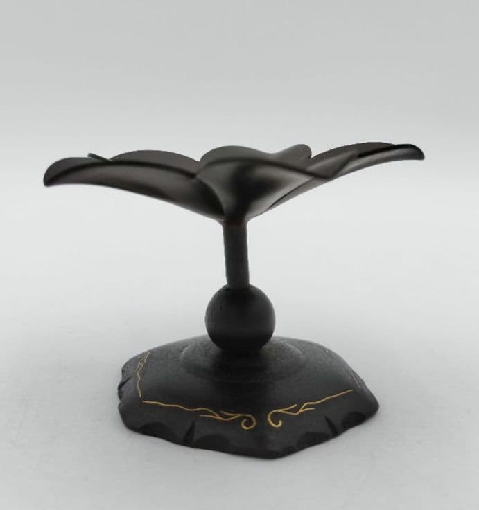 b258 【新品・未使用】蓋置 嵌金 突羽根 和田美之助 木箱 茶道具