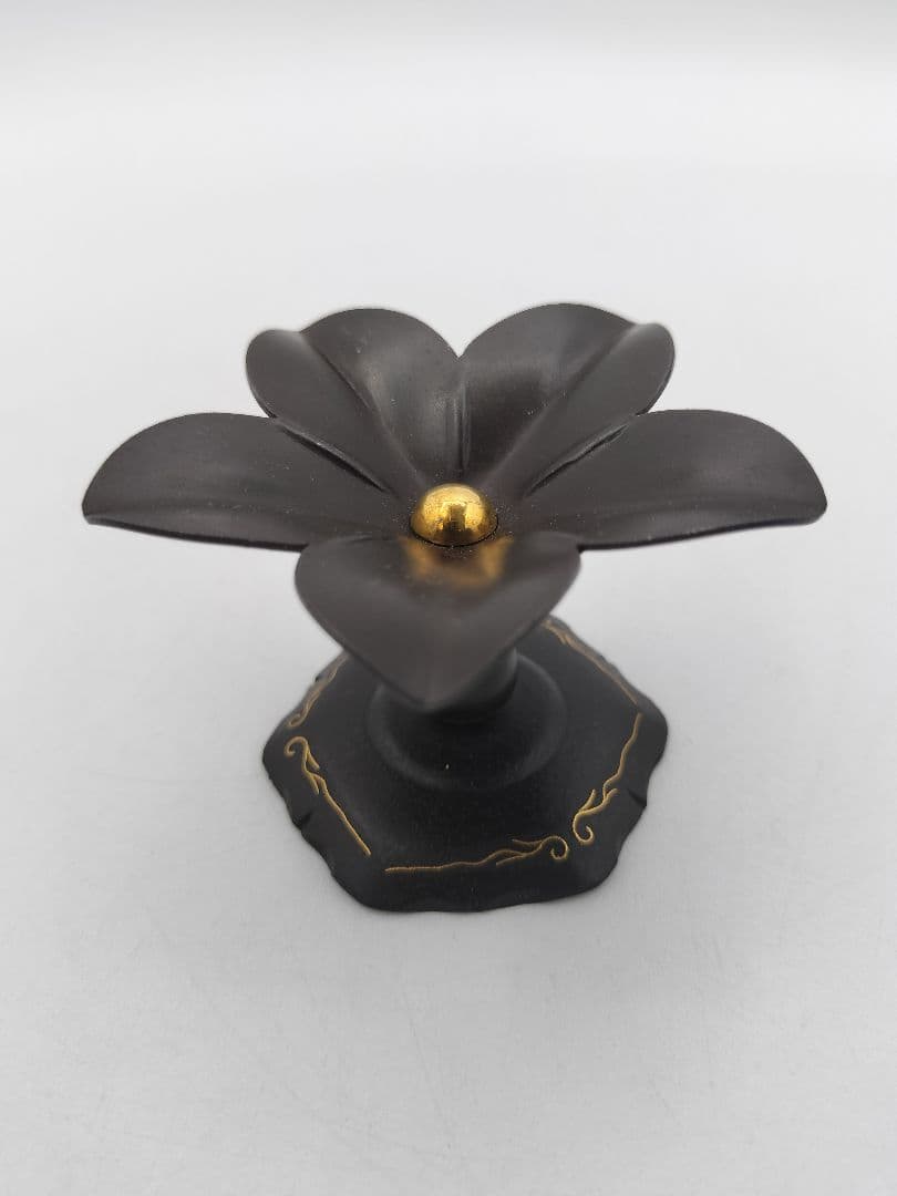 b258 【新品・未使用】蓋置 嵌金 突羽根 和田美之助 木箱 茶道具