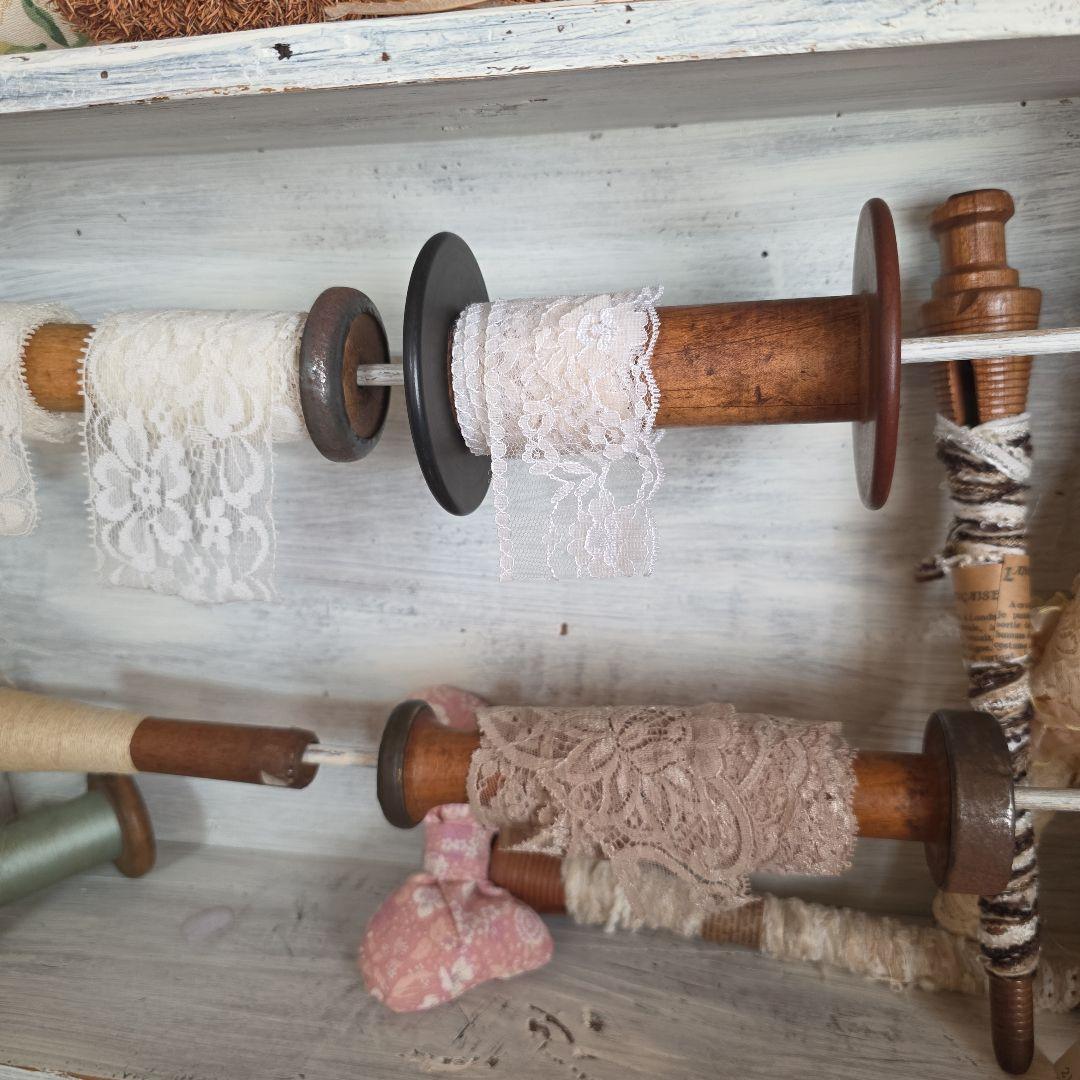 フランスアンティーク　アンティーク　糸巻　ボビン　レース　シャビー　ブロカント