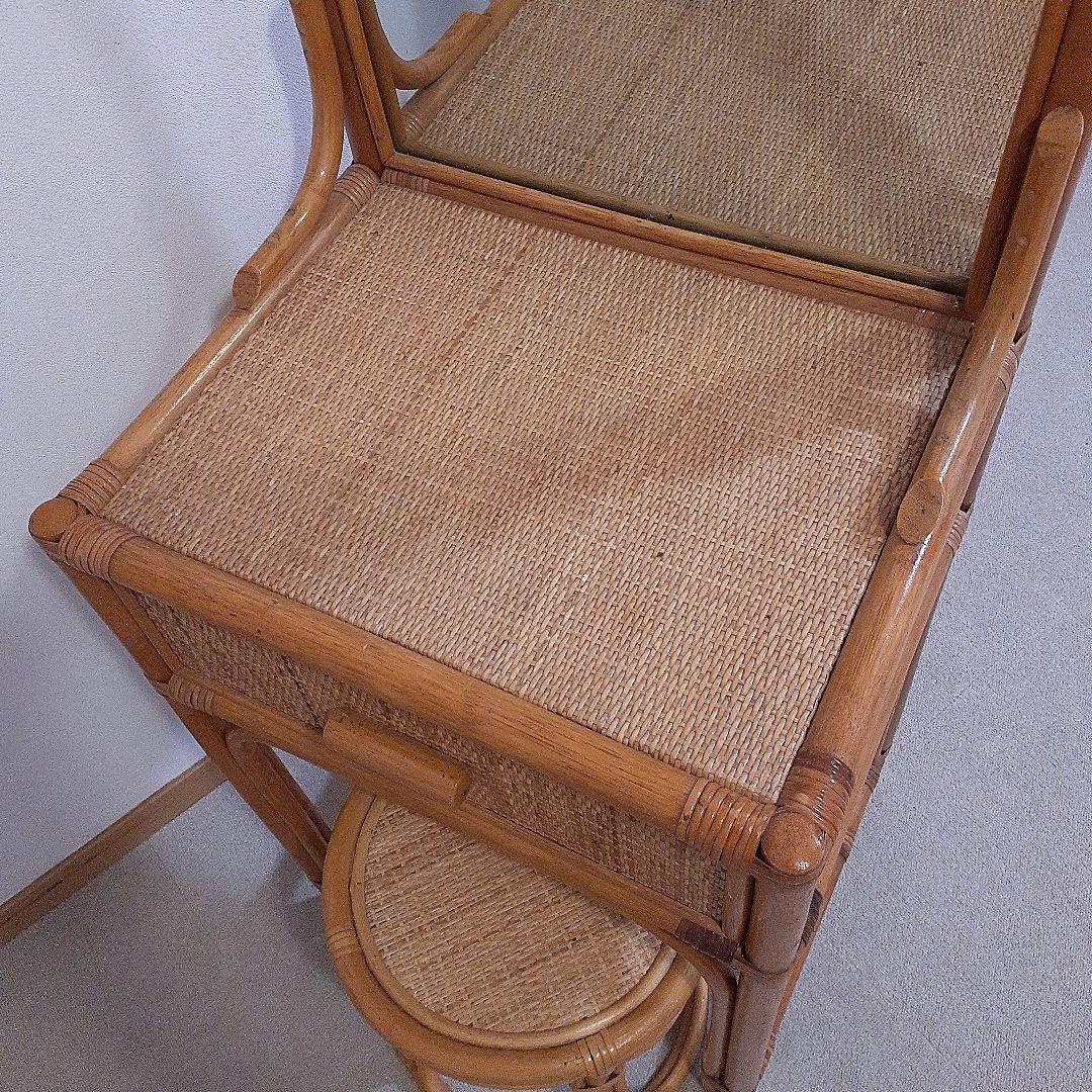 ナチュラルラタン ドレッサー・鏡台