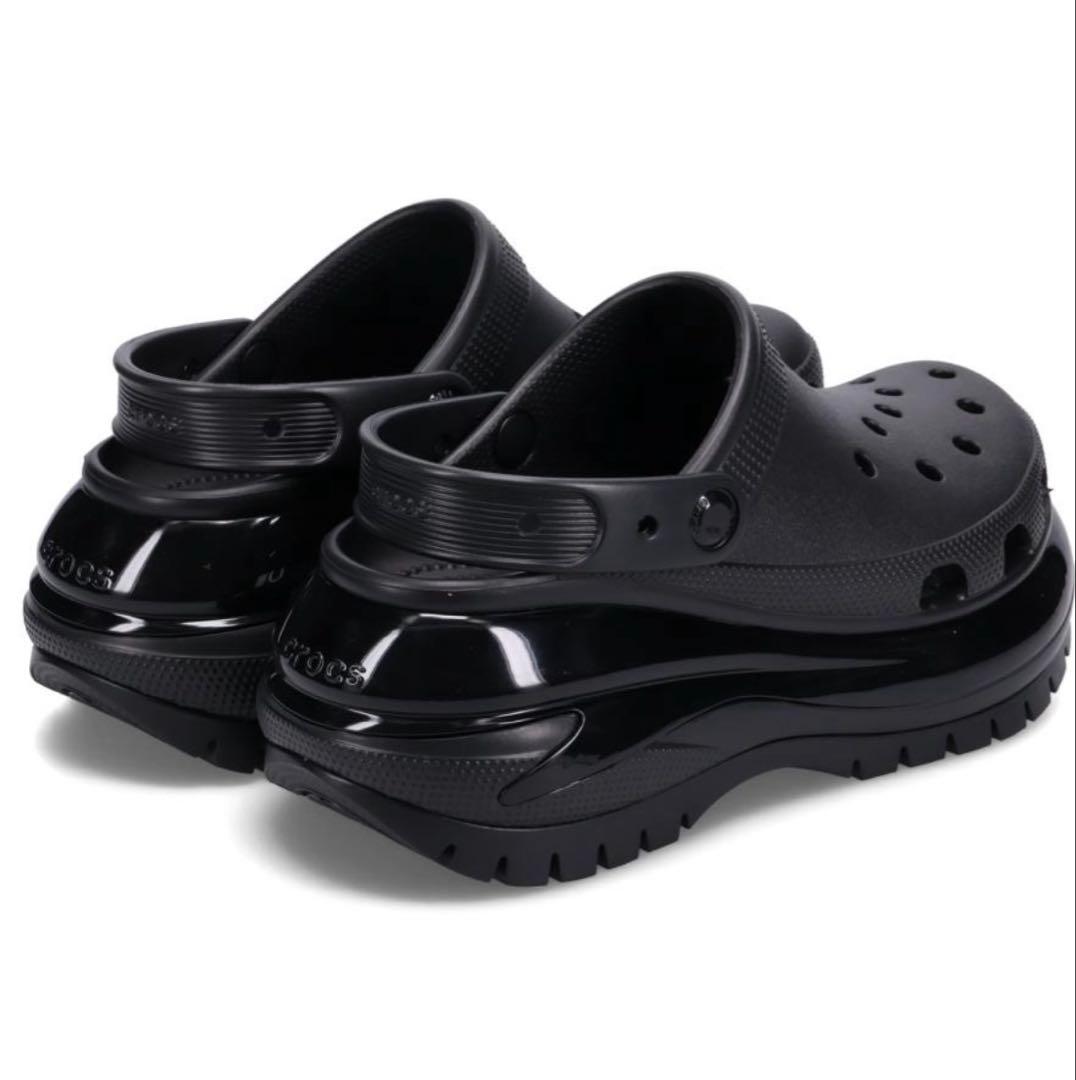 crocs メガ クラッシュ ブラック 22cm 厚底サンダル 新品 未使用