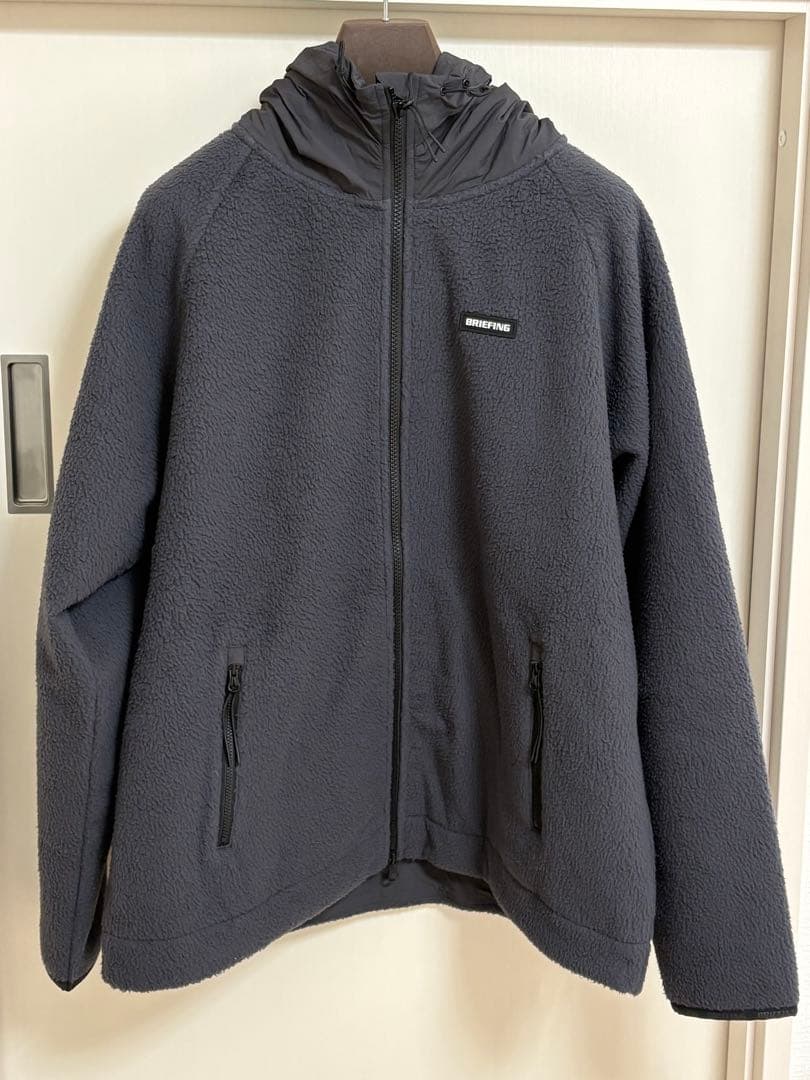 未使用)ブリーフィング ゴルフ メンズ フリースパーカー サイズL グレー
