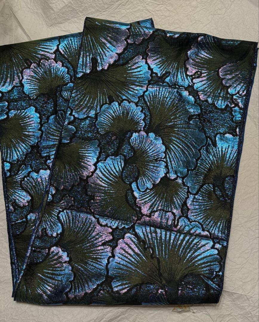 大人兵児帯【スノーホワイトプラチナシルバー】【夢想花】セット