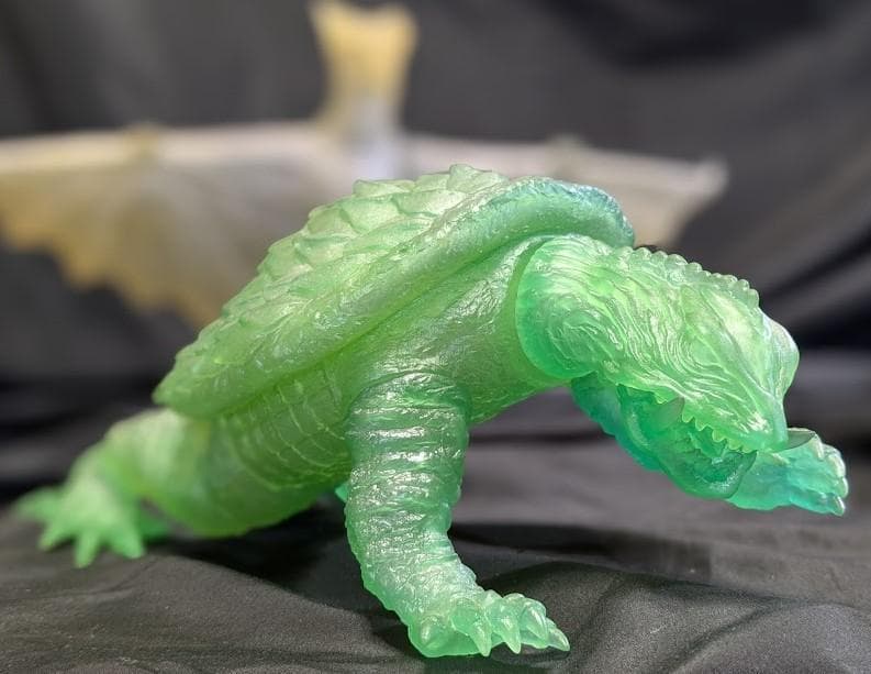 昭和ガメラ＆ギャオス（エクスプラス）クリア成型ソフビ２体セット