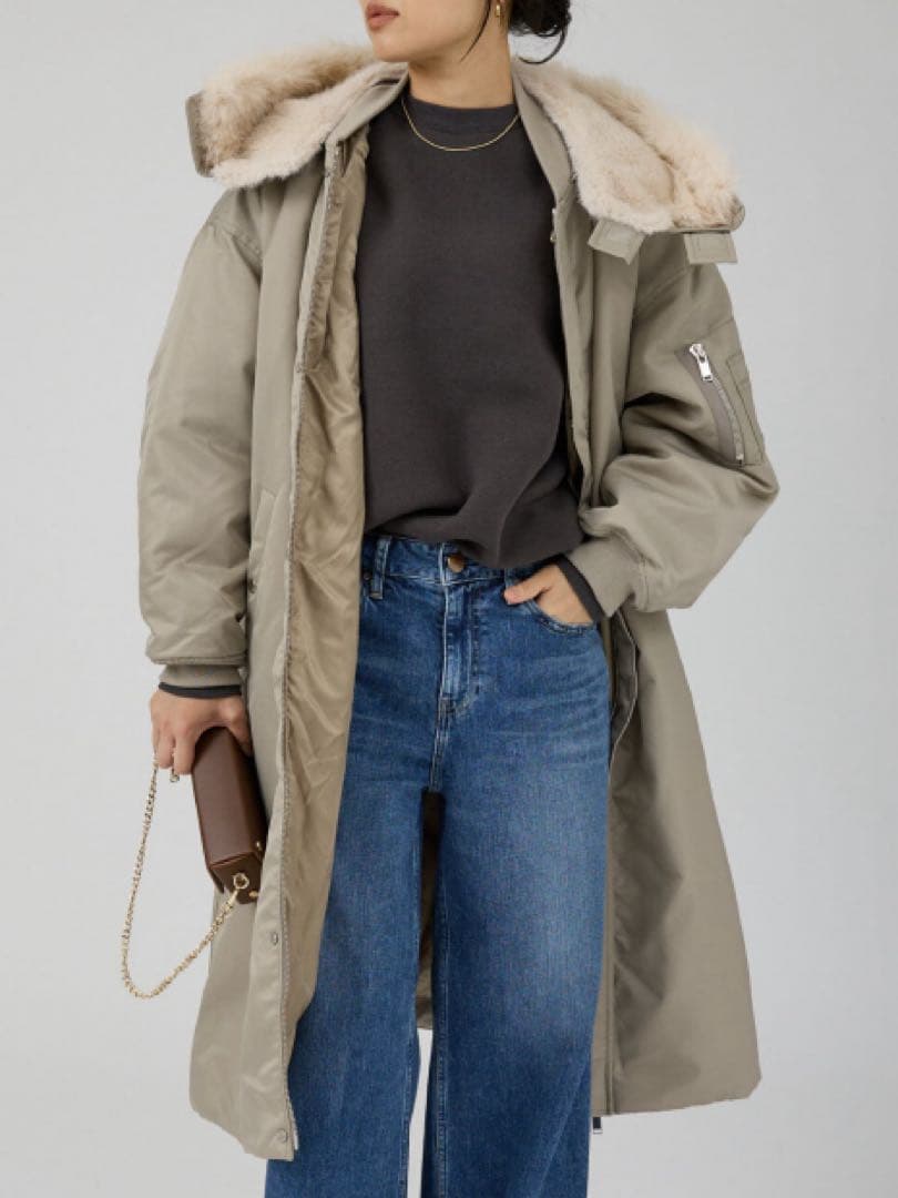 新品タグ付きアッパーハイツTHE U-2 LONG HOODIE アウターMA1