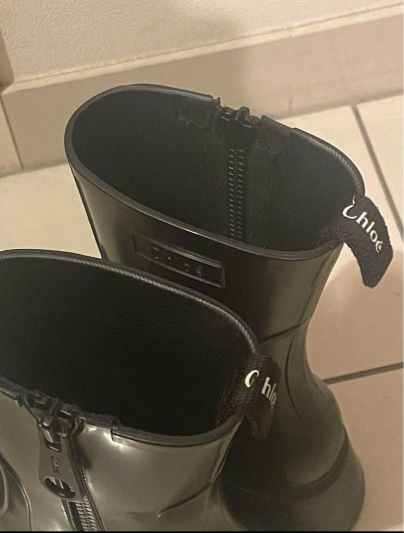 Chloé ブラック betty レインブーツ