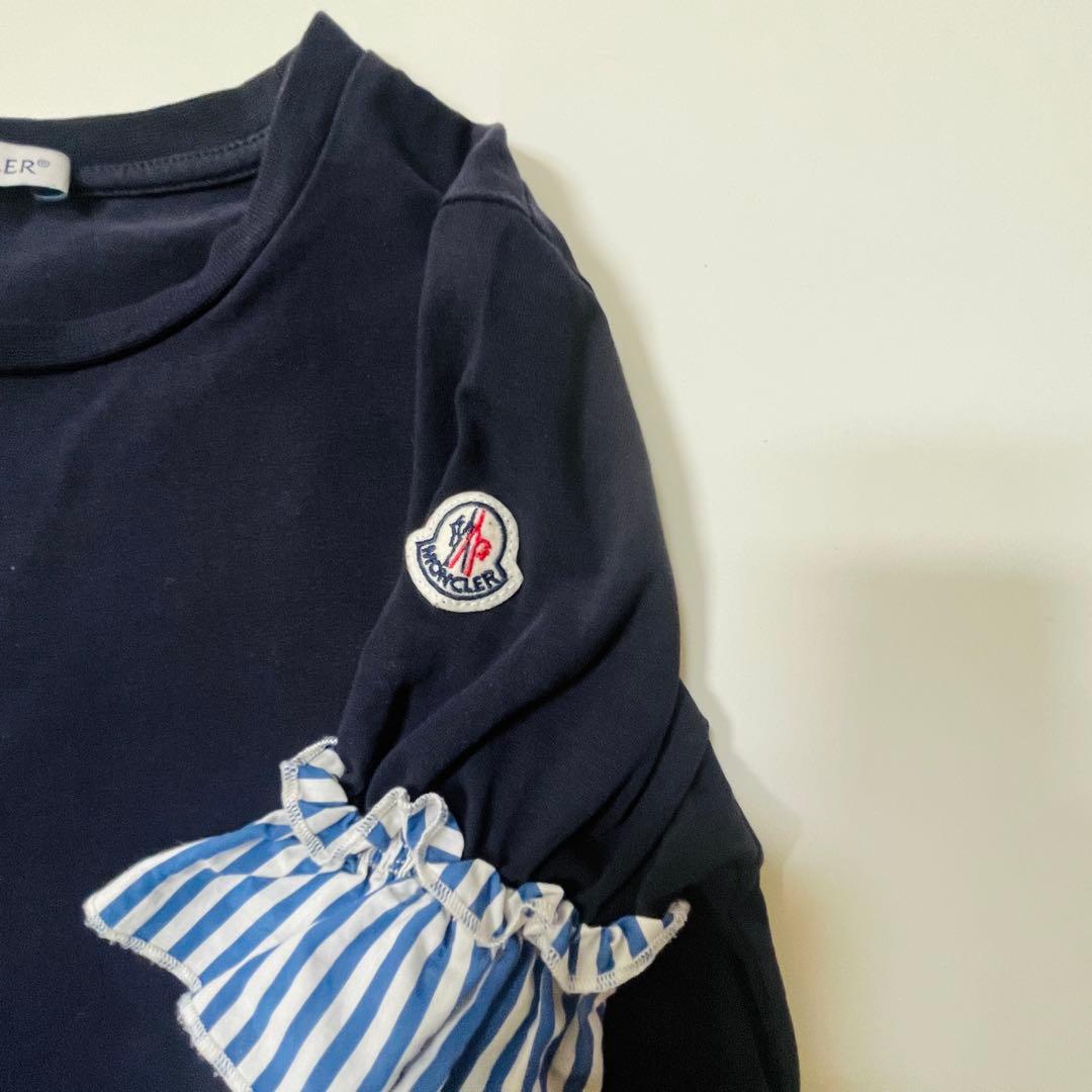 極美品 MONCLER ネイビー Tシャツ 140cm