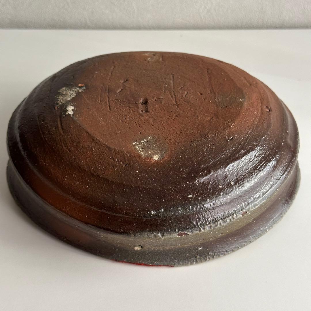 原田拾六  備前 皿 鉢 牡丹餅 共箱 直しあり