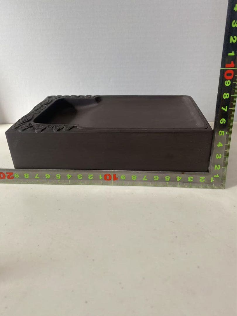 中国 端渓硯 古玩溪硯 旧上麻子坑 長方型特厚高級品硯端溪硯 麻子坑書書道