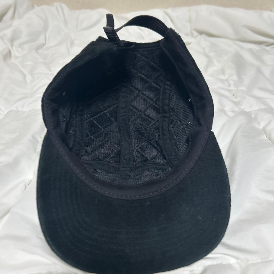 <希少> Supreme キルティング コーデュロイ キャップ 黒 ボックスロゴ