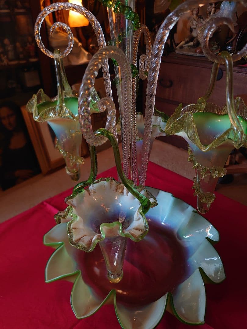 フランス1890s'ヴィクトリアイパーン グリーンオパールセント ヴァセリンSP