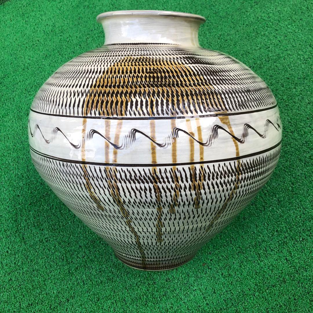 小鹿田焼　大壺　骨董品　陶芸
