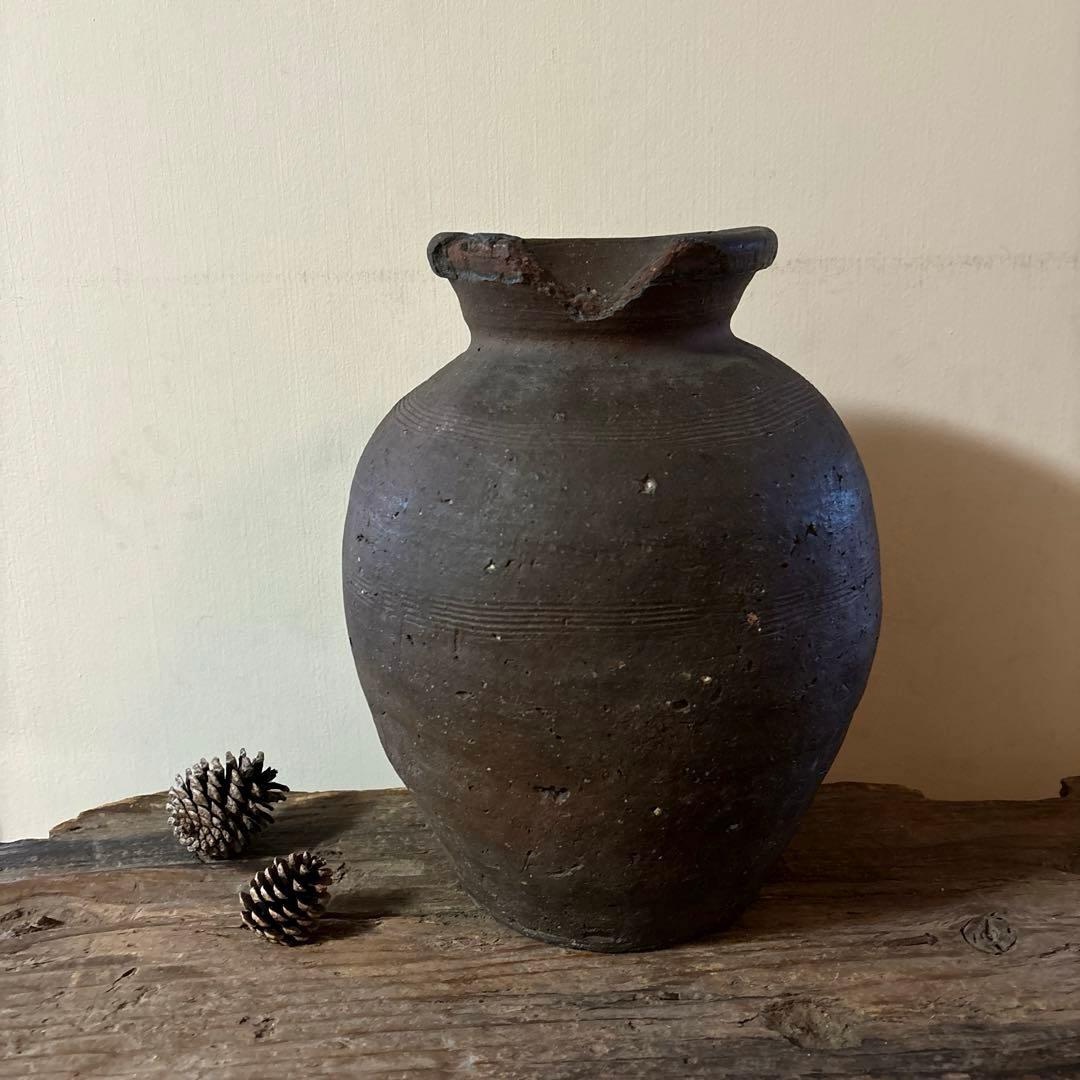 古備前壷　室町時代頃　古丹波　古越前　古信楽　瀬戸　骨董　花器　古陶磁　検:李朝