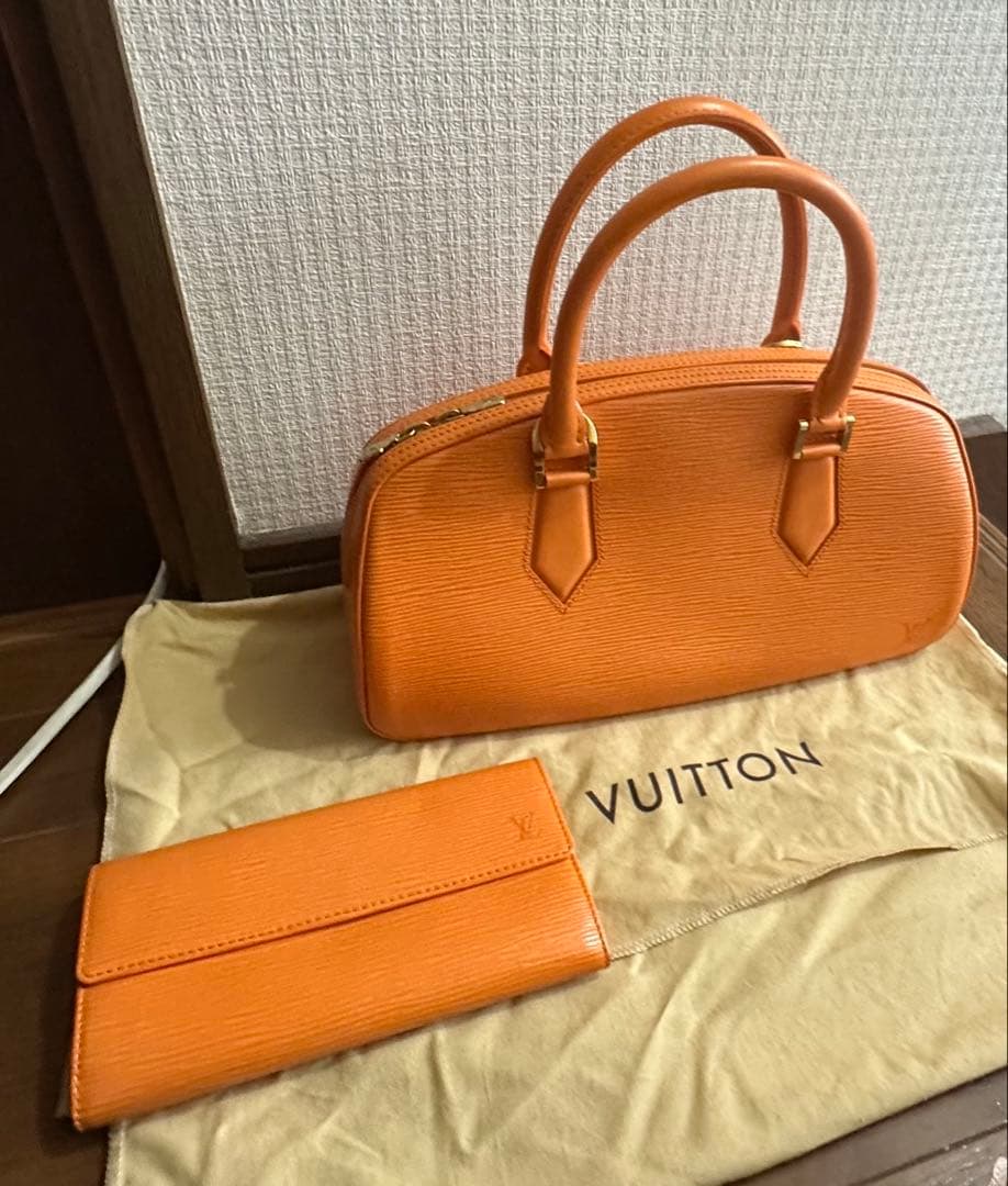 超美品 ルイヴィトン バッグと財布　2点セット　 エピ　ジャスミン　オレンジ