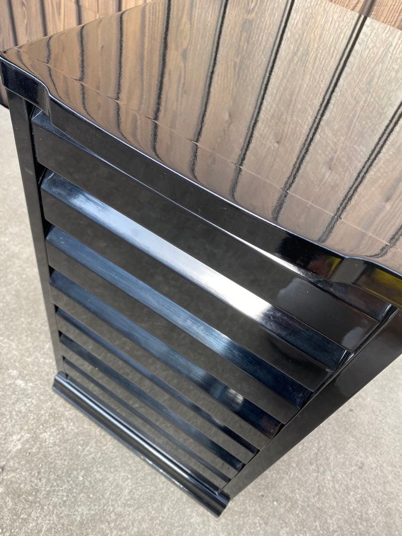 ピアノ　引き出し　楽譜入れ　ワゴン　収納　棚　ブラック　黒