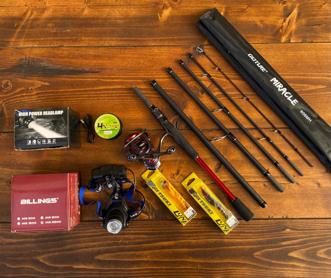 釣り竿セット　エギングセット　カーボンロッド　エギングロッド　8ft 2.4M