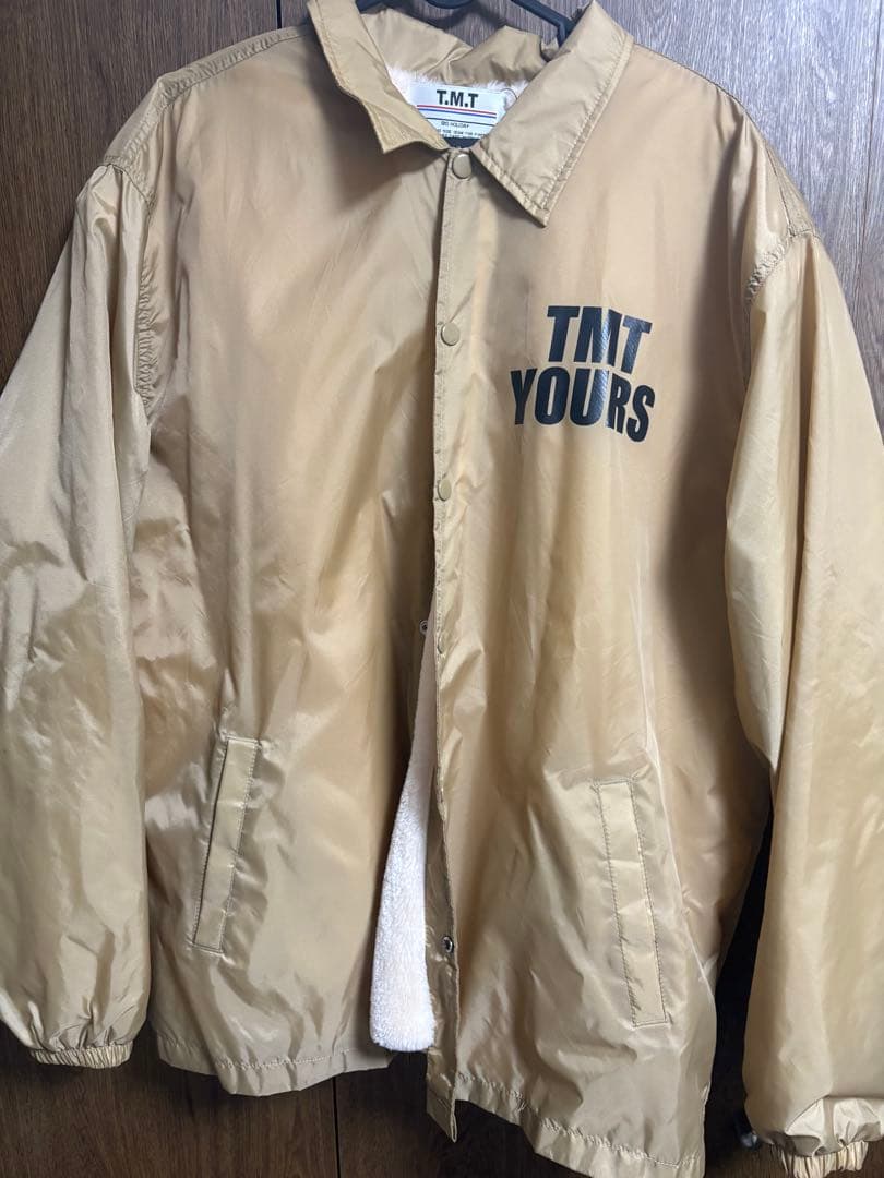 TMT BIG HOLIDAY コーチジャケット ベージュ XLサイズ