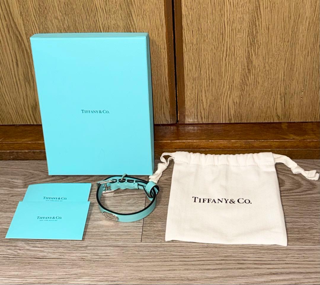 【新品】Tiffany&Co. レザー首輪 Sサイズ