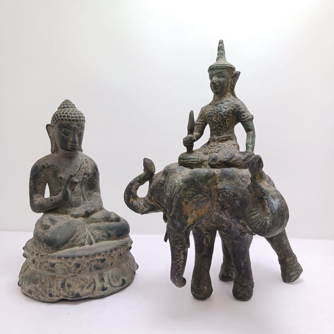 専用Y3122-63 銅製 チベット仏 仏像2体セット　TTT