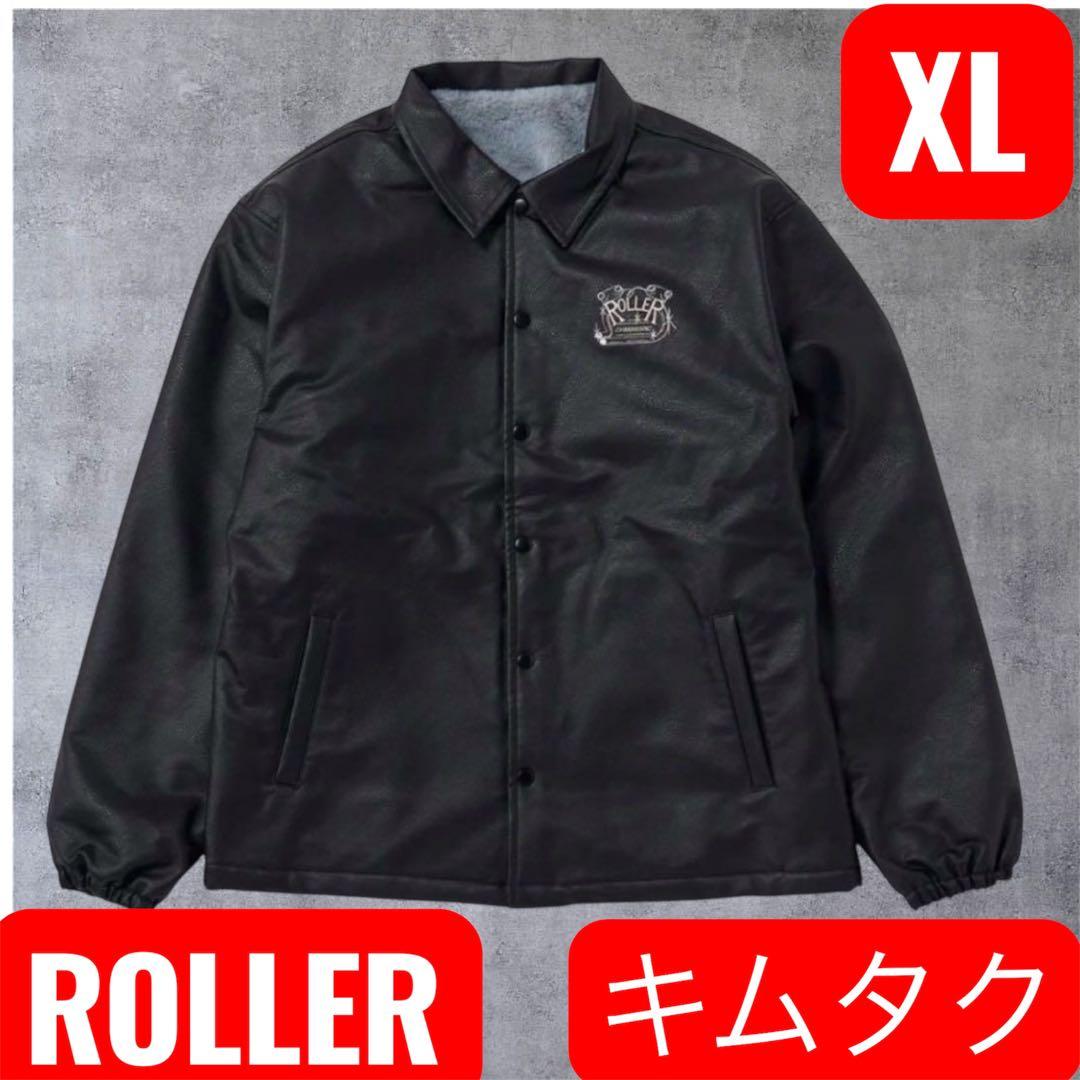キムタク着 ROLLER FAKE LEATHER COACHJACKET