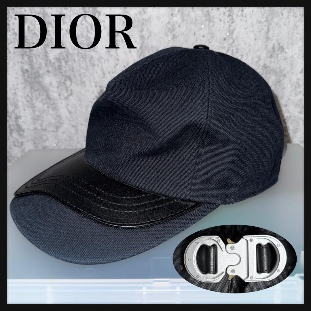 【高級☆高価モデル☆CDロゴ】ディオールオム メタルバックル キャップ 帽子