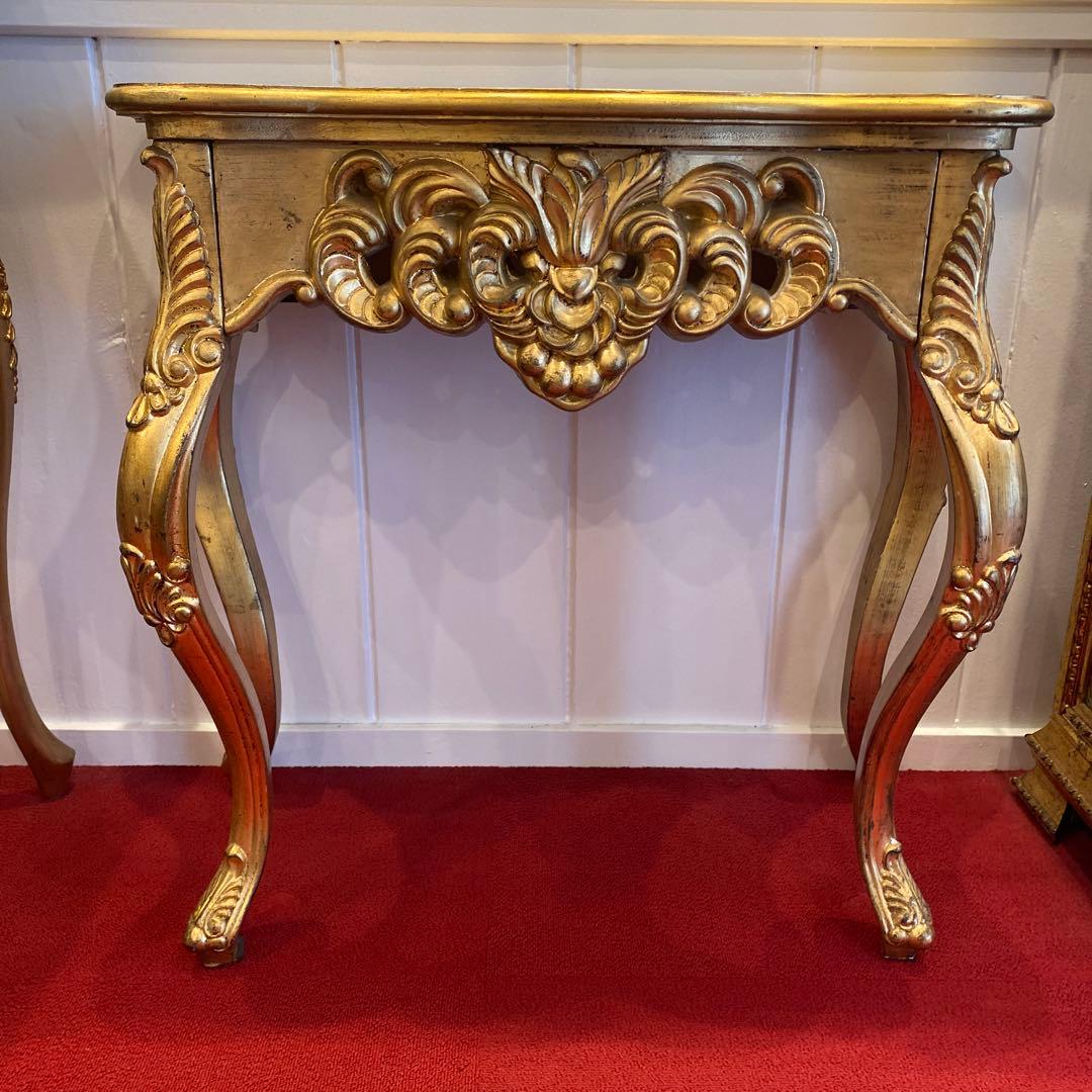 バロックスタイル ゴールド コンソールテーブル