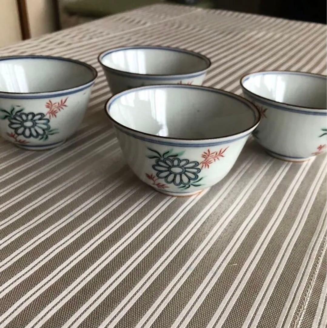 中国　古美術 茶盃 大明成化年製 茶碗 煎茶道具　4客セット　骨董