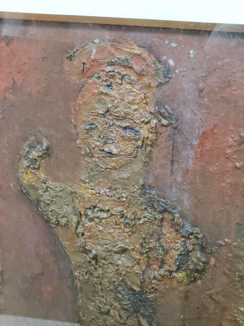 油絵 埴輪 額入り