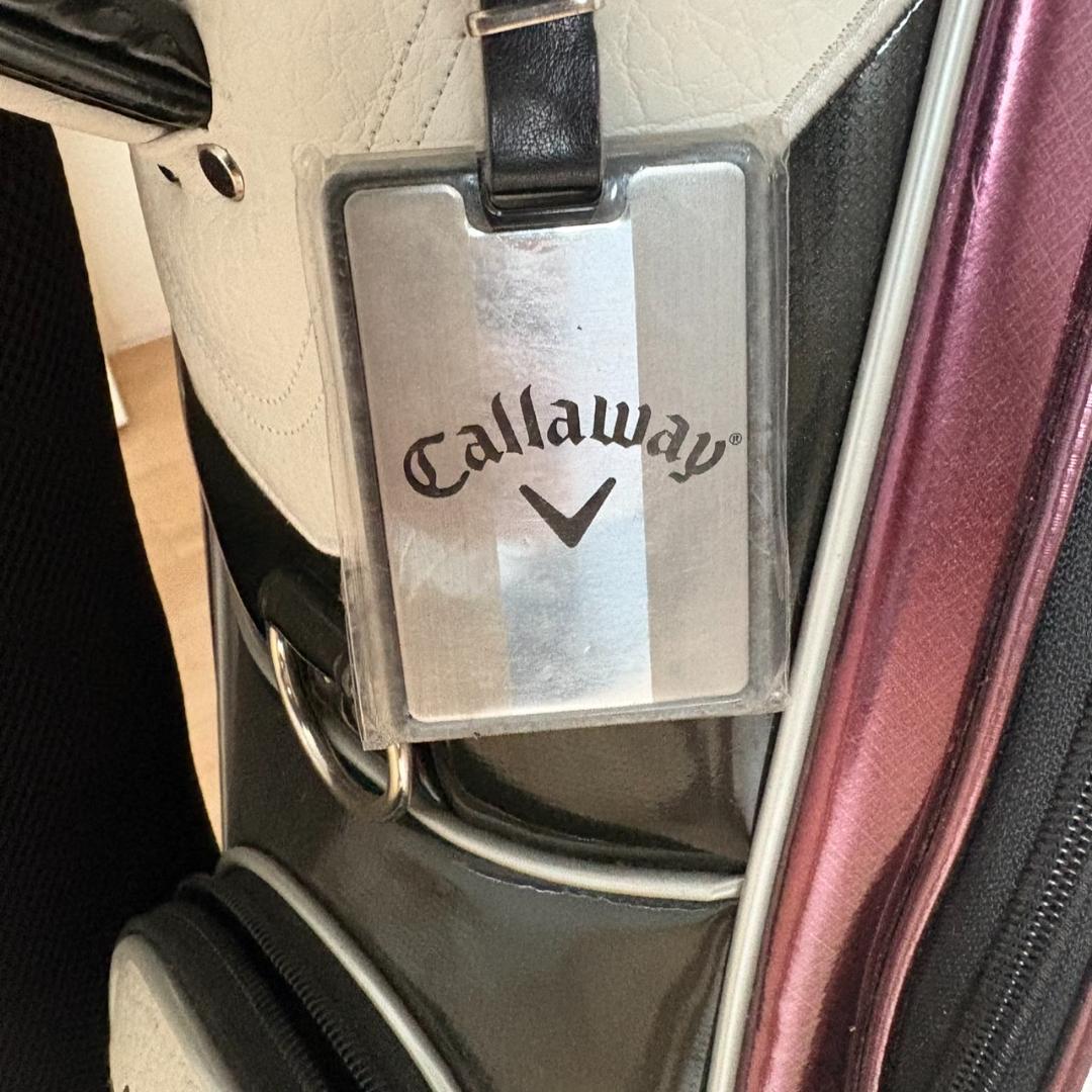 Callaway キャディバッグ 黒/白/赤 保護カバー付き