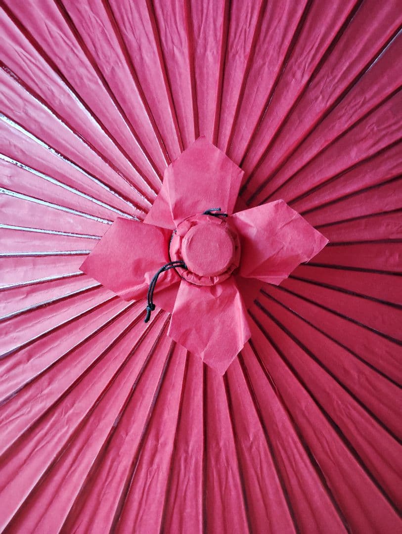 舞踊用小番傘蛇の目傘赤