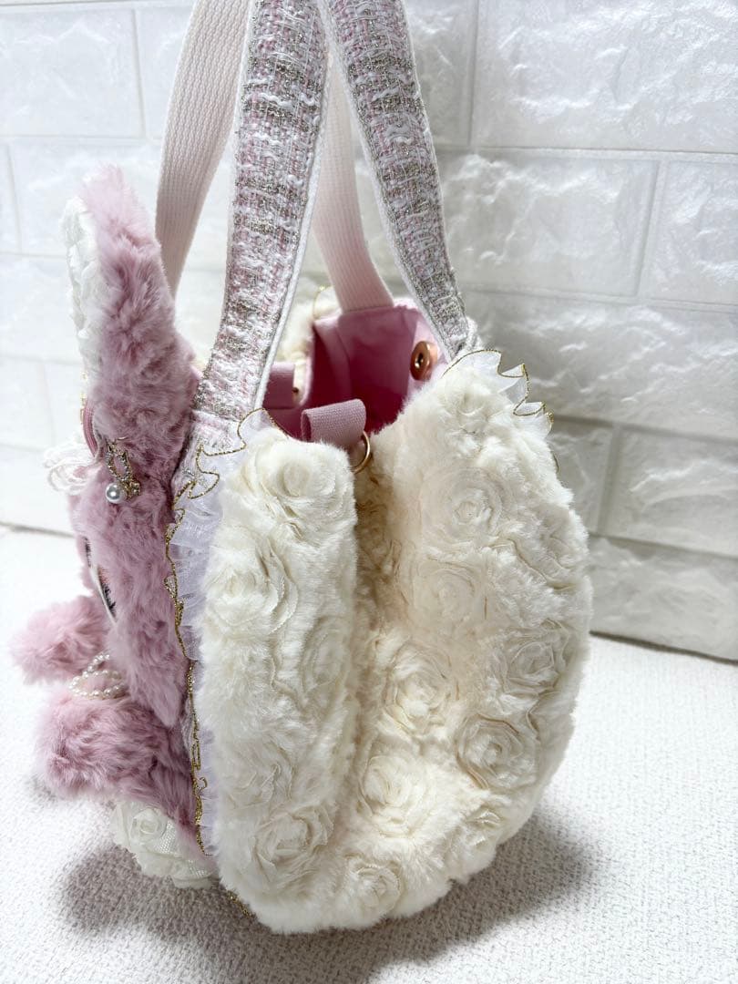 牡*❁様 コヤンイサムチョン　ハンドメイド　ファーバッグ　アンコちゃん　ツイード