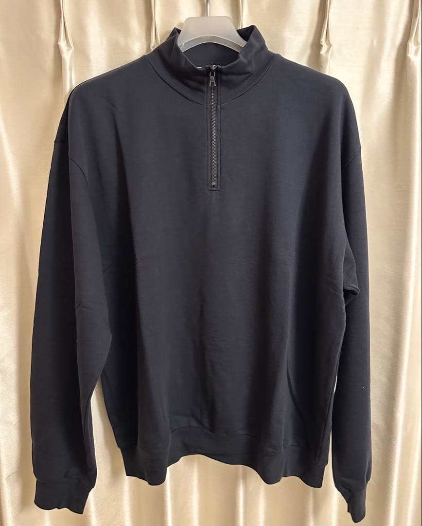 AURALEE ELASTIC SWEAT HALF ZIP P/O サイズ5